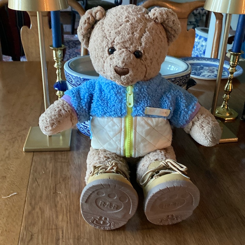 BUILD A BEAR DRESSED IN SHERPA JACKET AND BOOTS